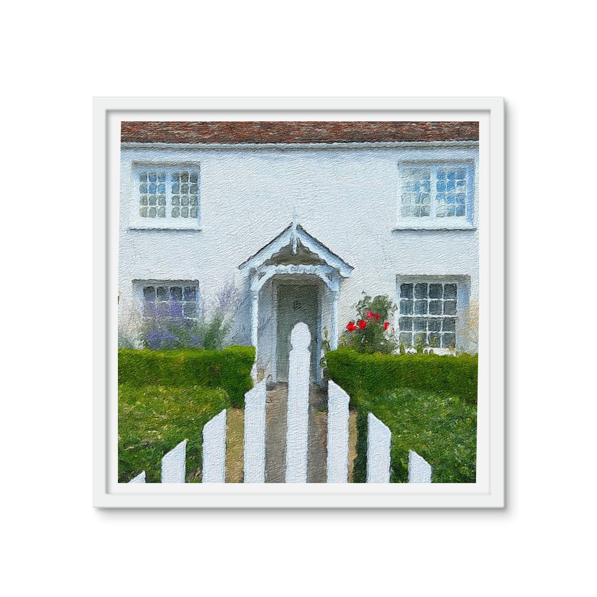 Vine Cottage - Oil Framed Photo Tile