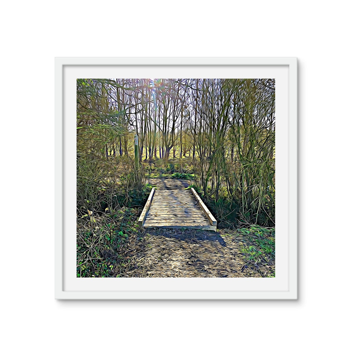 The New Bridge - Illustrated Framed Photo Tile