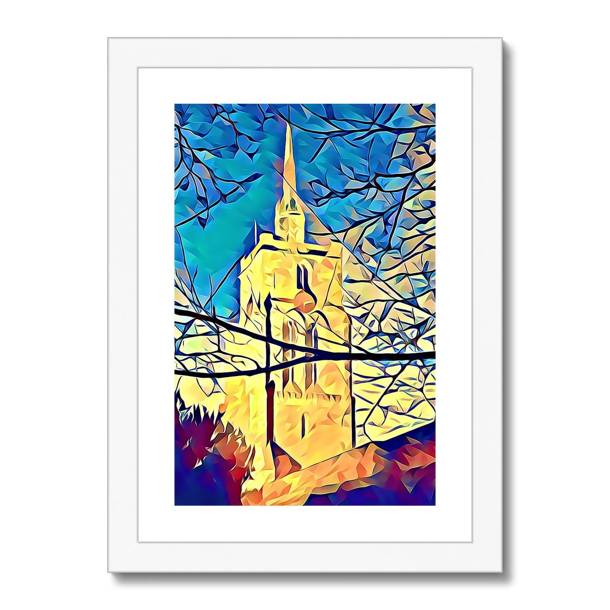 St Mary's Veiled - Poly Art Framed & Mounted Print