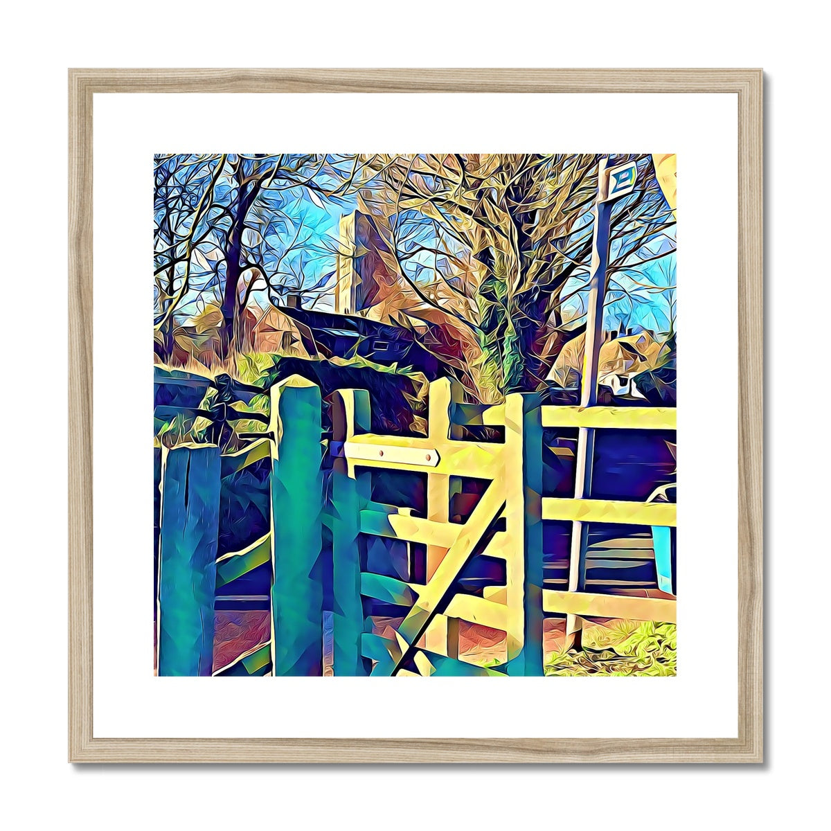 St Mary's from Sticky Lane - Poly Art Framed & Mounted Print