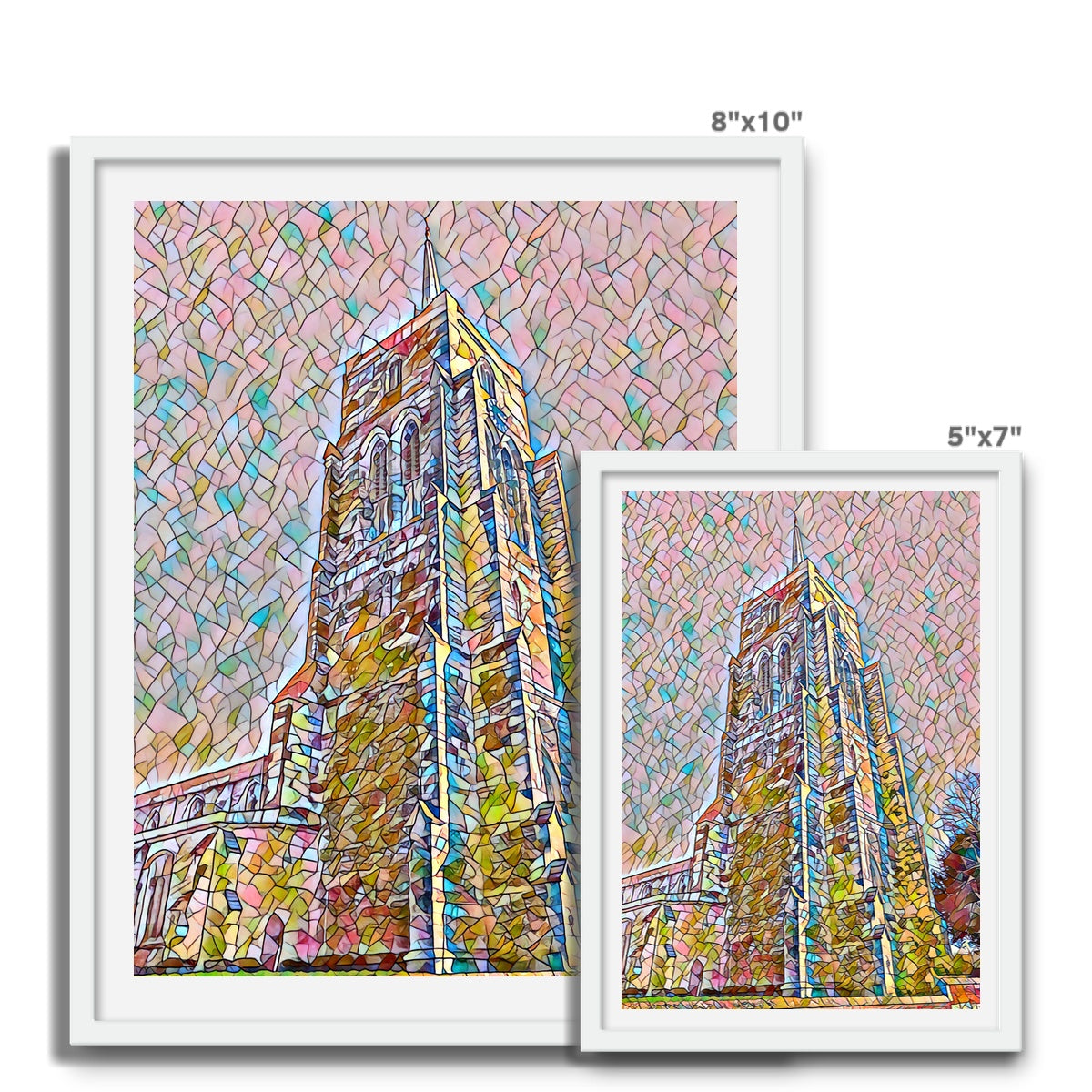 St Mary's Tower - Mosaic Framed Photo Tile