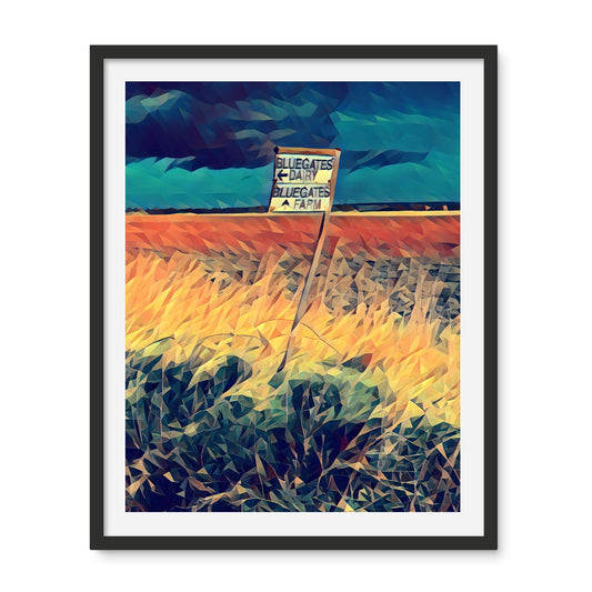 To Bluegates! - Poly Art Framed Photo Tile