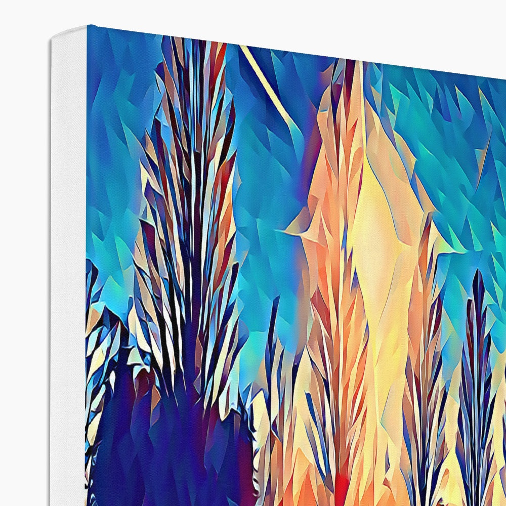 The Poplars - Poly Art Canvas