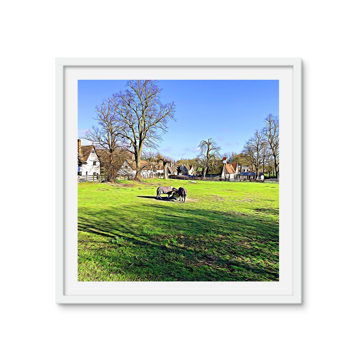 Mill Street Neighbours - Illustrated Framed Photo Tile