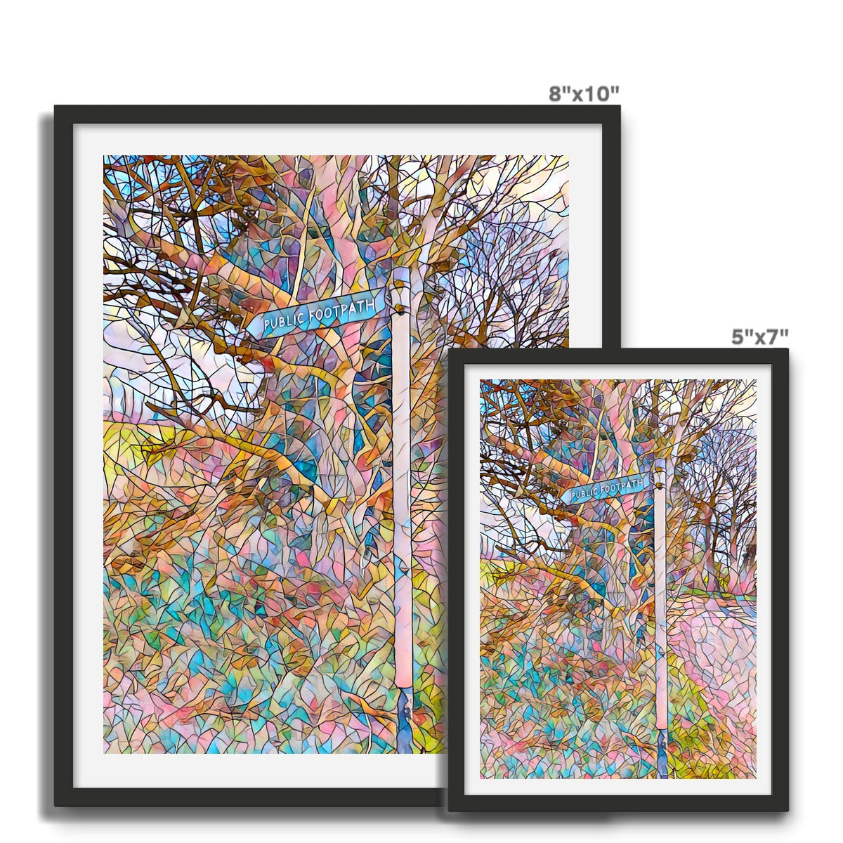 Loves Lane Footpath - Mosaic Framed Photo Tile