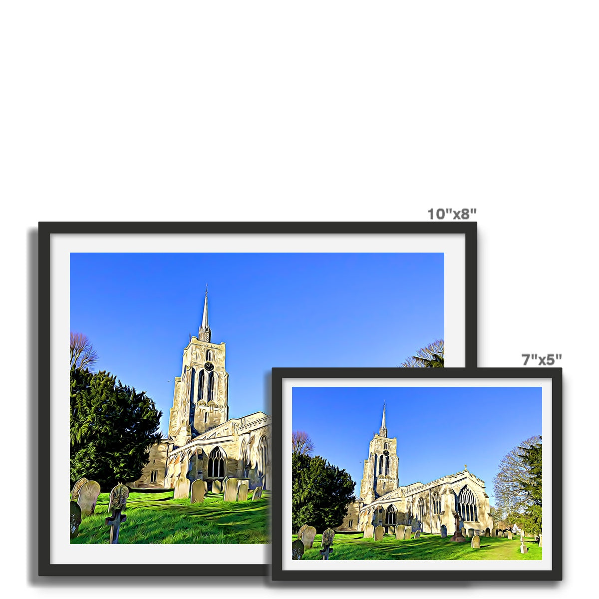 St Mary's East Face - Illustrated Framed Photo Tile