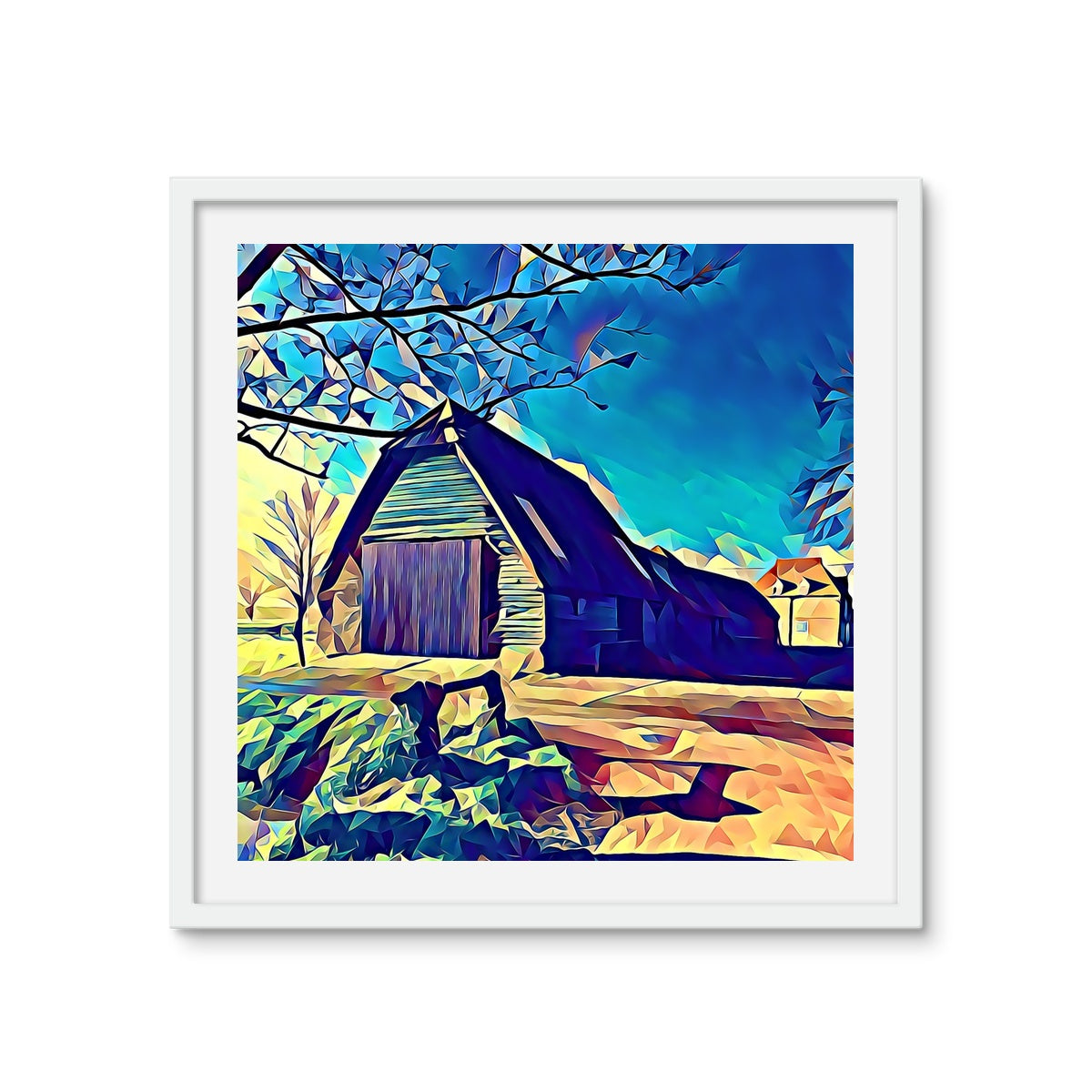 Bluegates Barn - Poly Art Framed Photo Tile