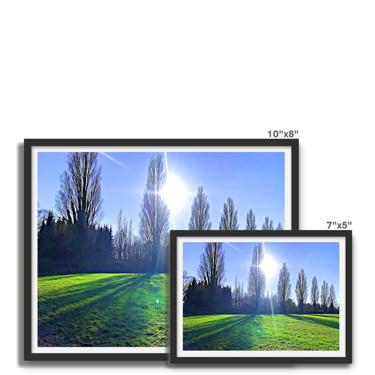 The Poplars - Illustrated Framed Photo Tile