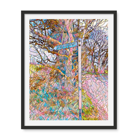 Loves Lane Footpath - Mosaic Framed Photo Tile