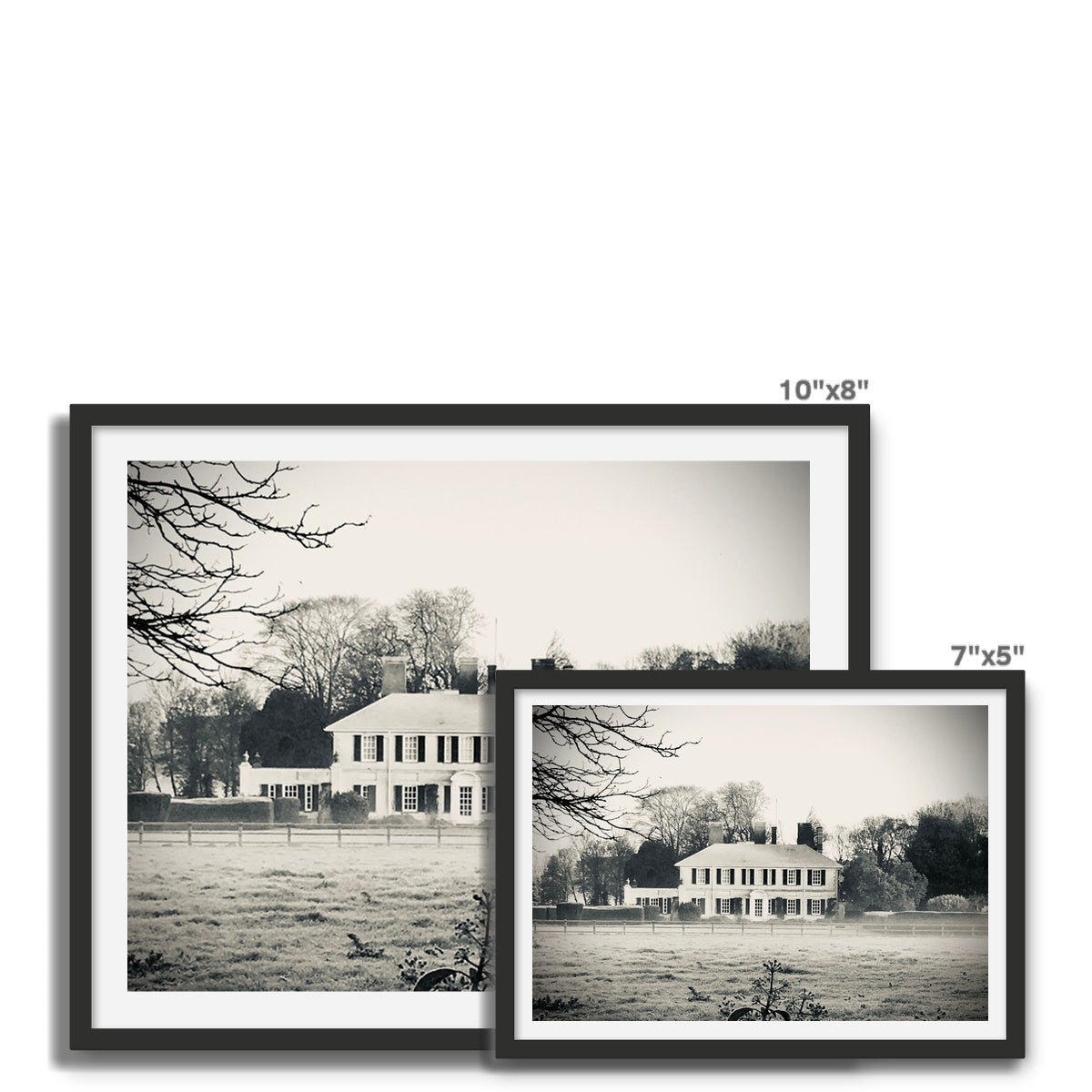 The Bury - Black & White Framed Photo Tile