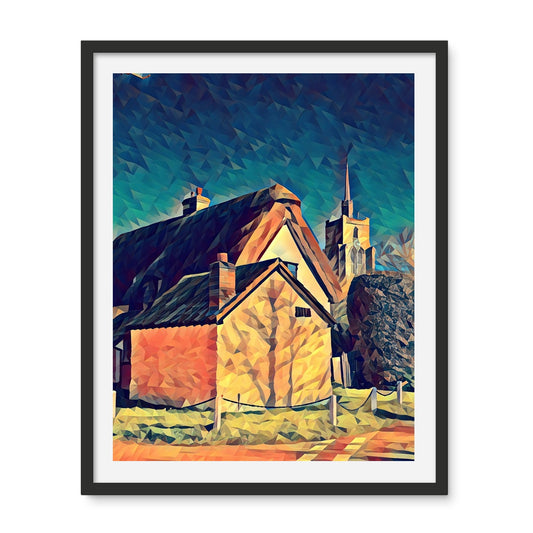 Chain Cottage - Poly Art Framed Photo Tile