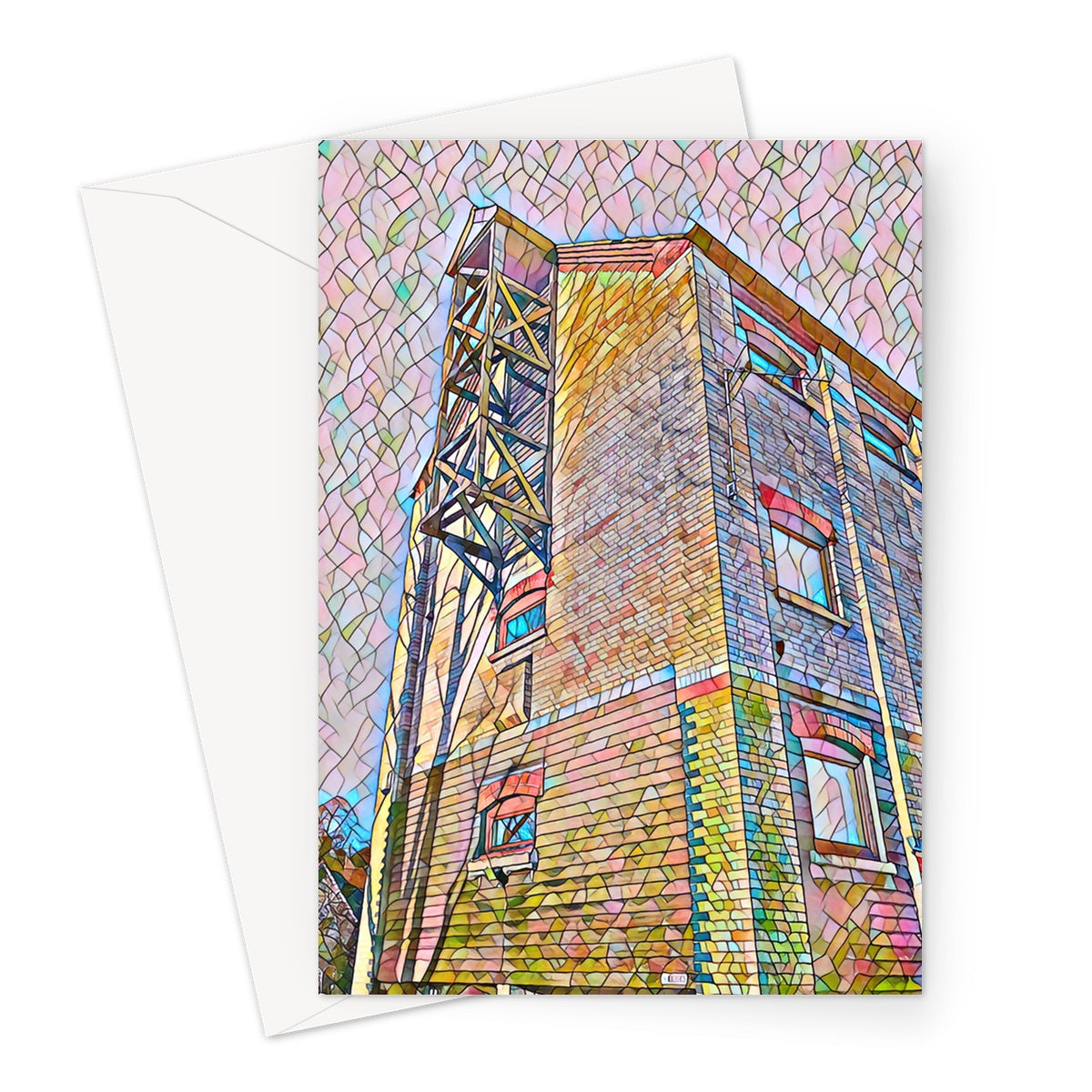 The Maltings 2 - Mosaic Greeting Card