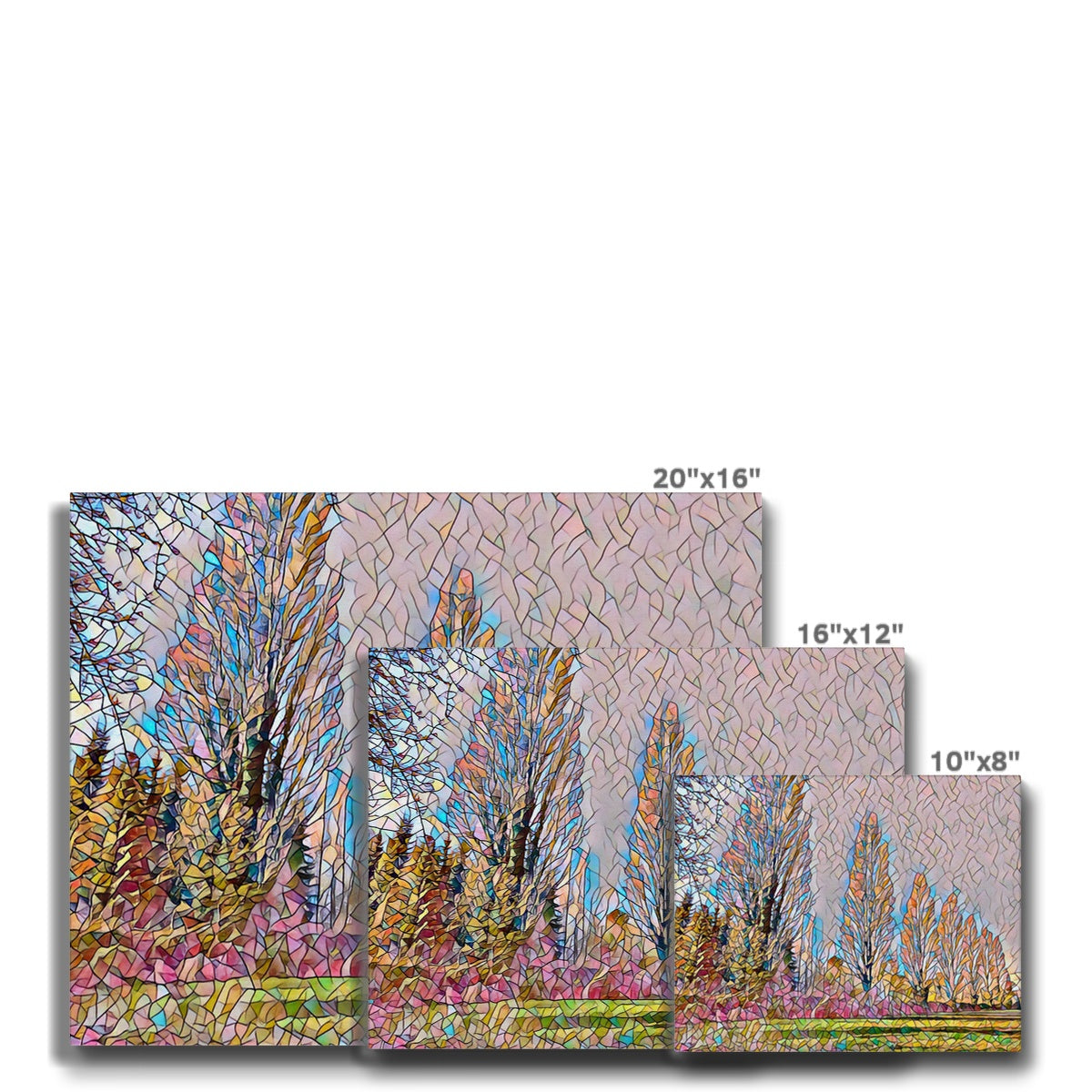 The Poplars - Mosaic Canvas