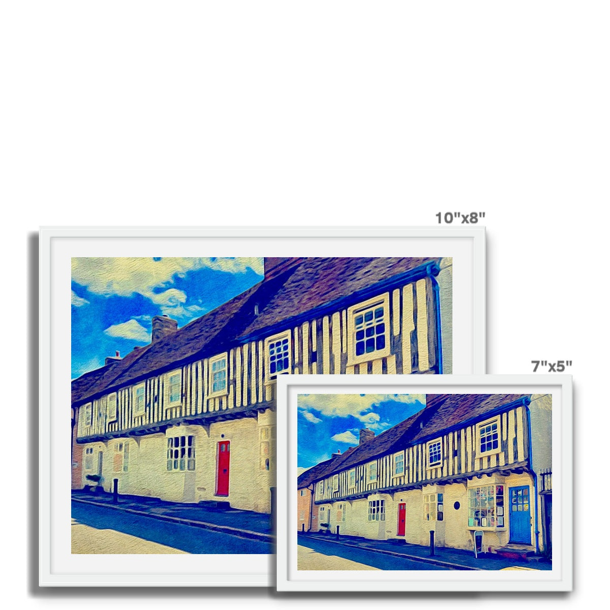 High Street - Oil Framed Photo Tile