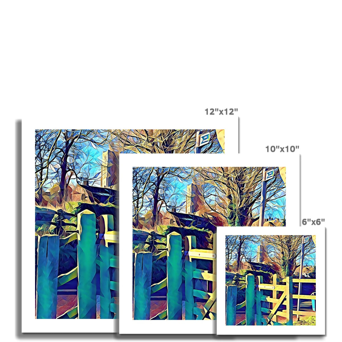 St Mary's from Sticky Lane - Poly Art Fine Art Print