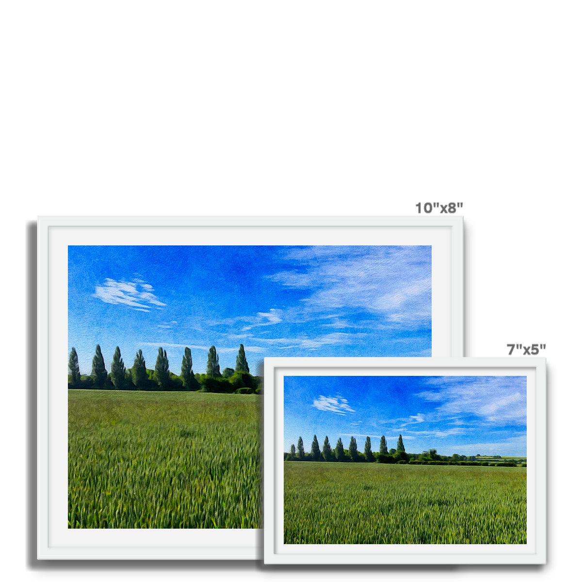 Poplars - Oil Framed Photo Tile