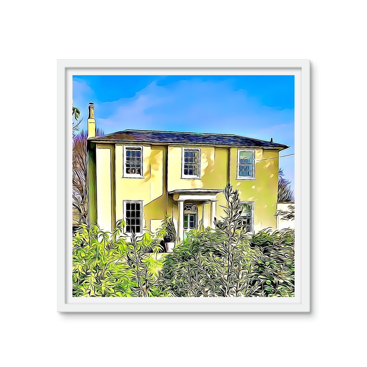 The Old Rectory - Illustrated Framed Photo Tile