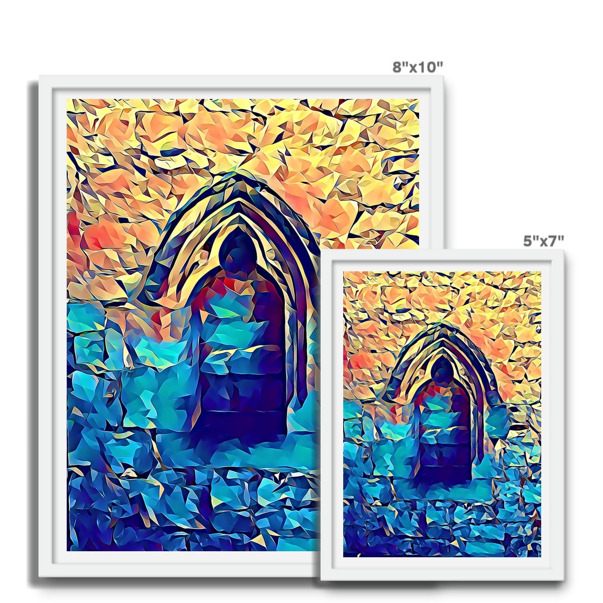 St Mary's Window Arch - Poly Art Framed Photo Tile