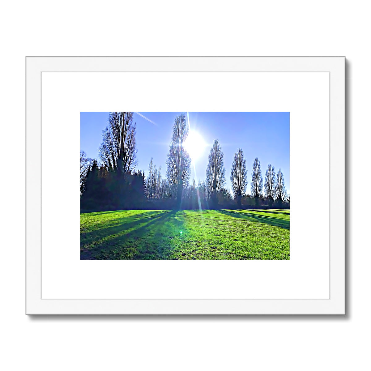 The Poplars - Illustrated Framed & Mounted Print