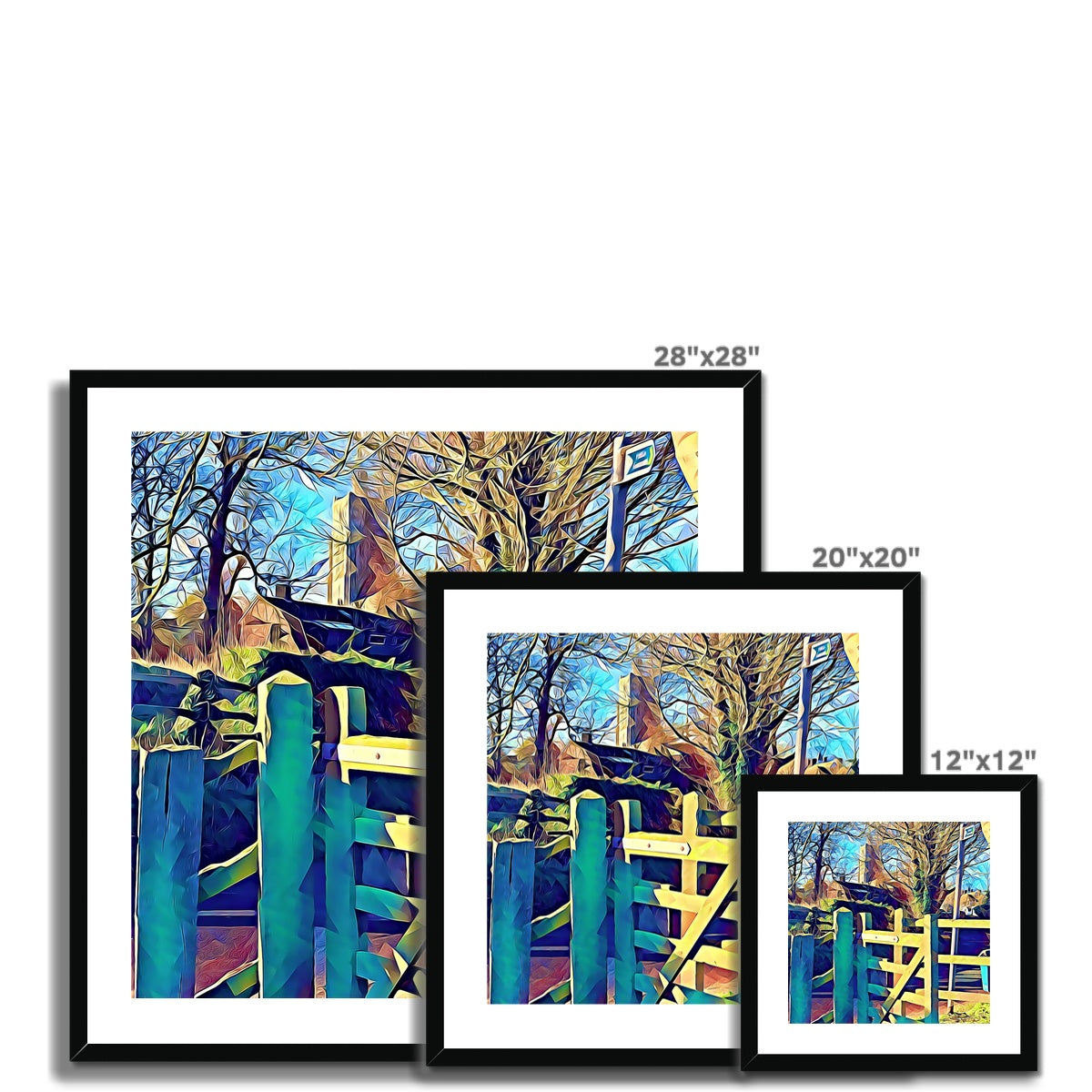 St Mary's from Sticky Lane - Poly Art Framed & Mounted Print