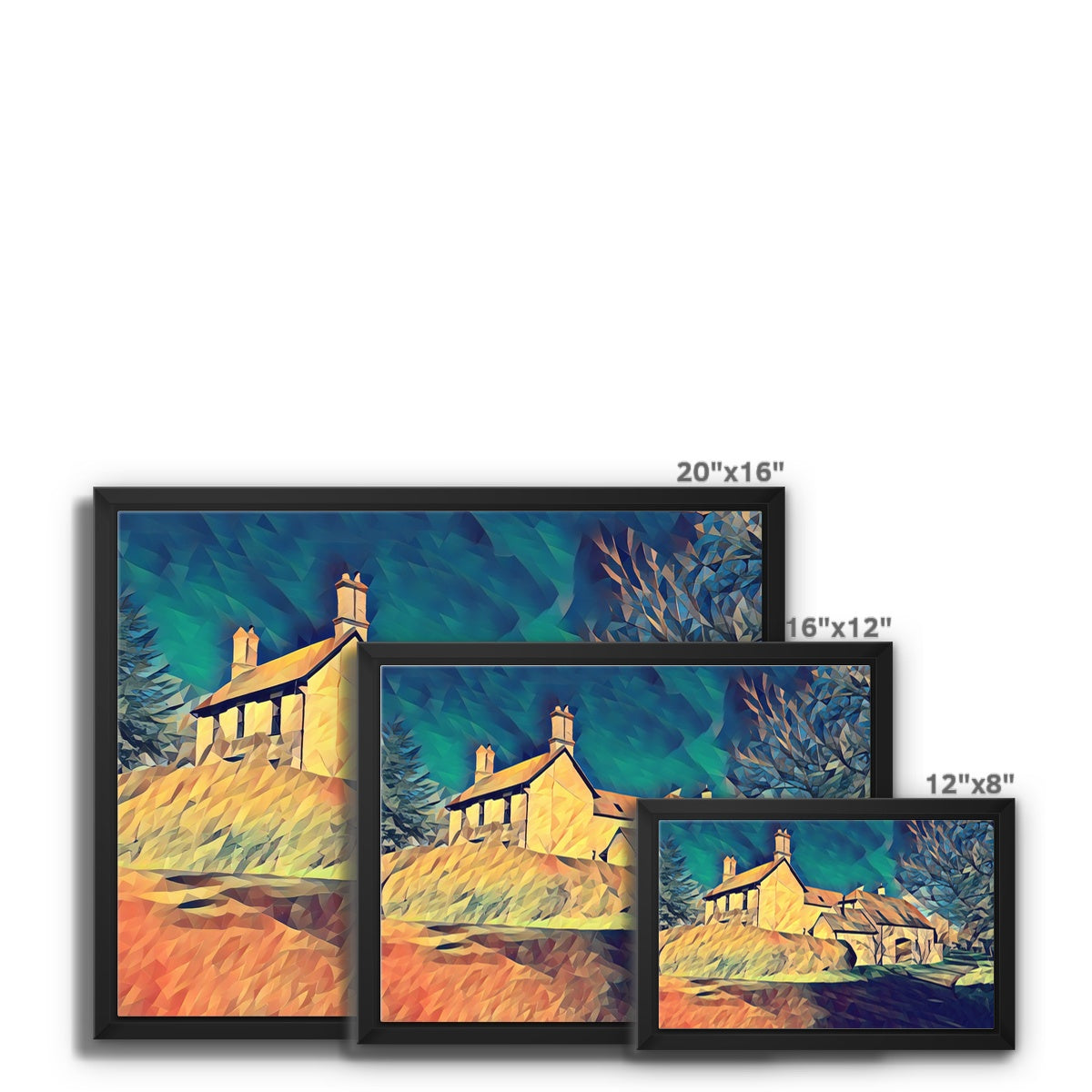 The Grange - Poly Art Framed Canvas