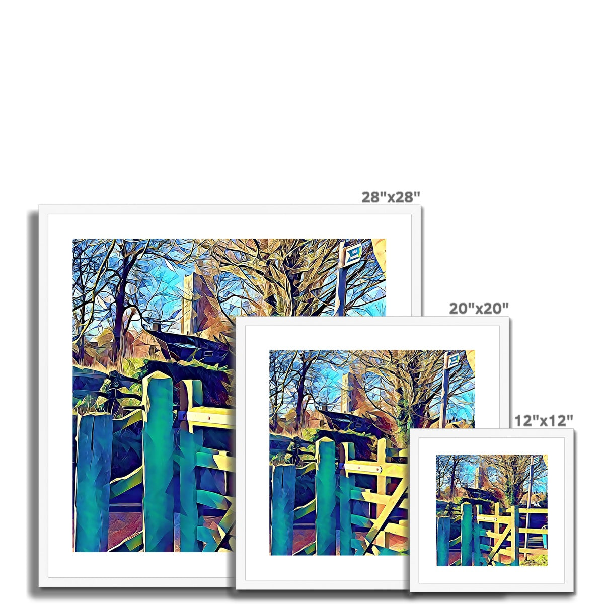 St Mary's from Sticky Lane - Poly Art Framed & Mounted Print