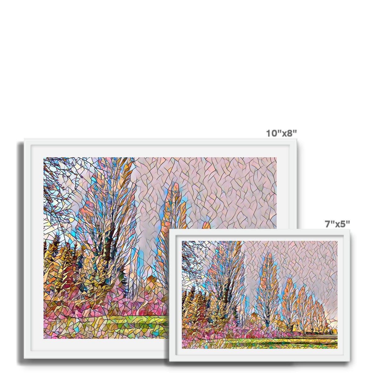 The Poplars - Mosaic Framed Photo Tile