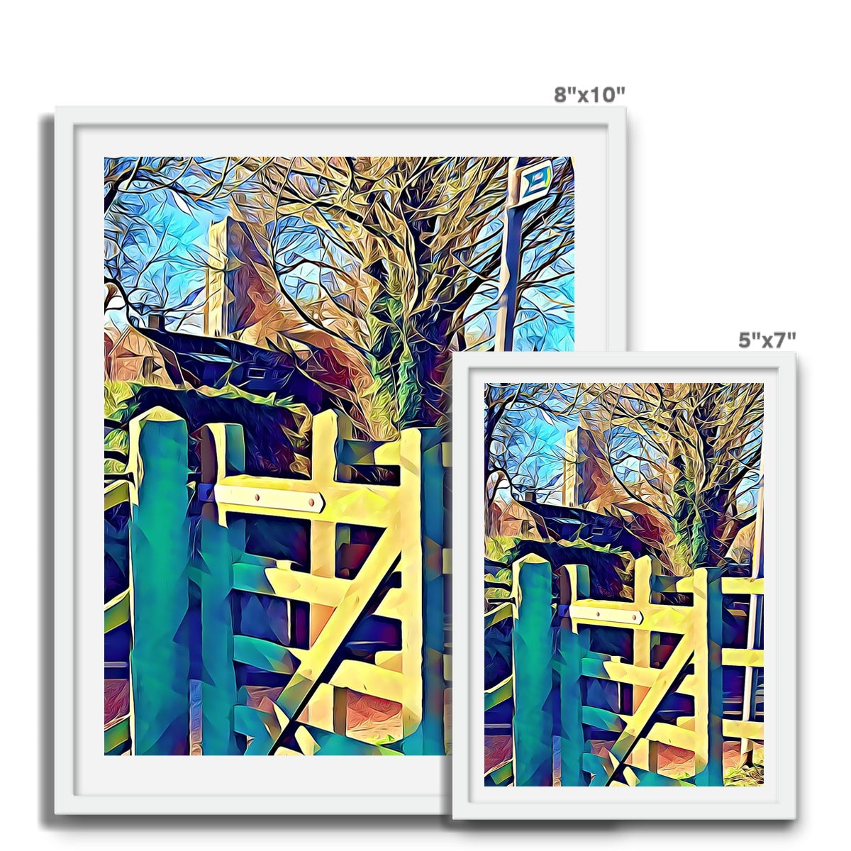 St Mary's from Sticky Lane - Poly Art Framed Photo Tile