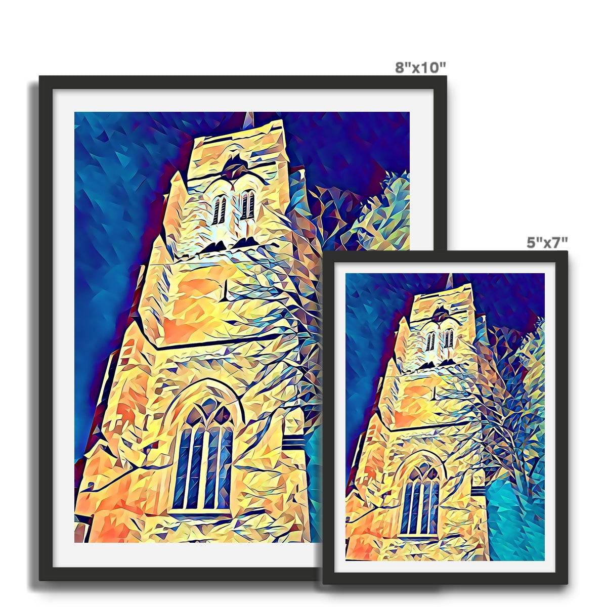 St Mary's Tower North - Poly Art Framed Photo Tile