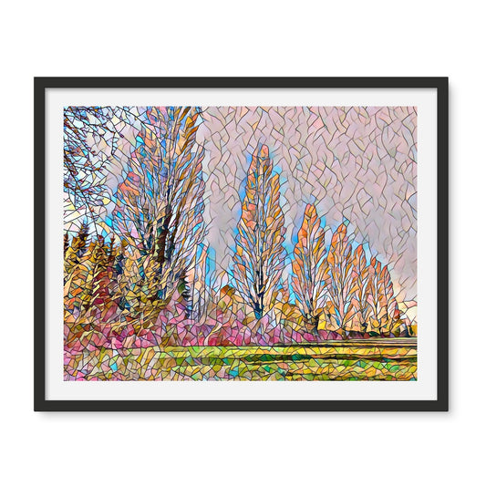 The Poplars - Mosaic Framed Photo Tile