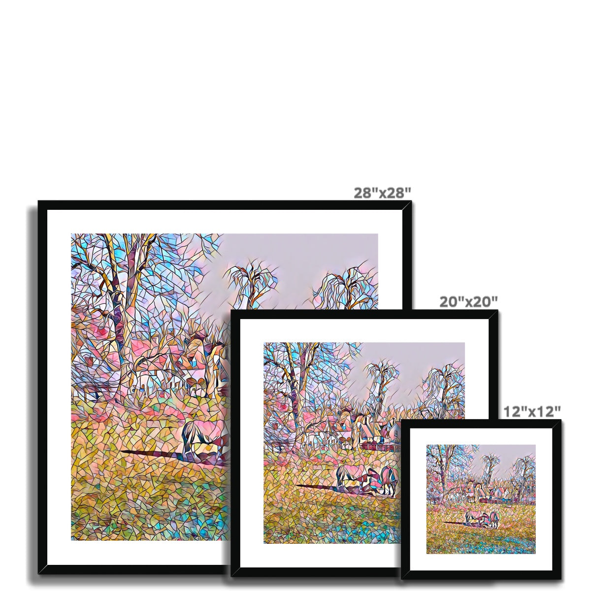 Mill Street Neighbours - Mosaic Framed & Mounted Print