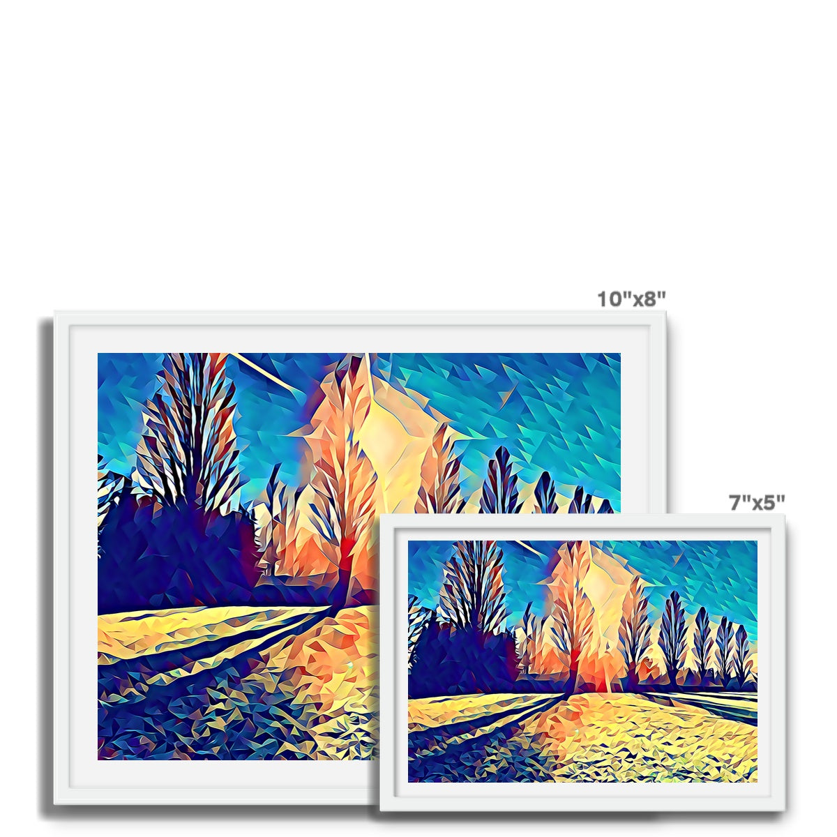 The Poplars - Poly Art Framed Photo Tile