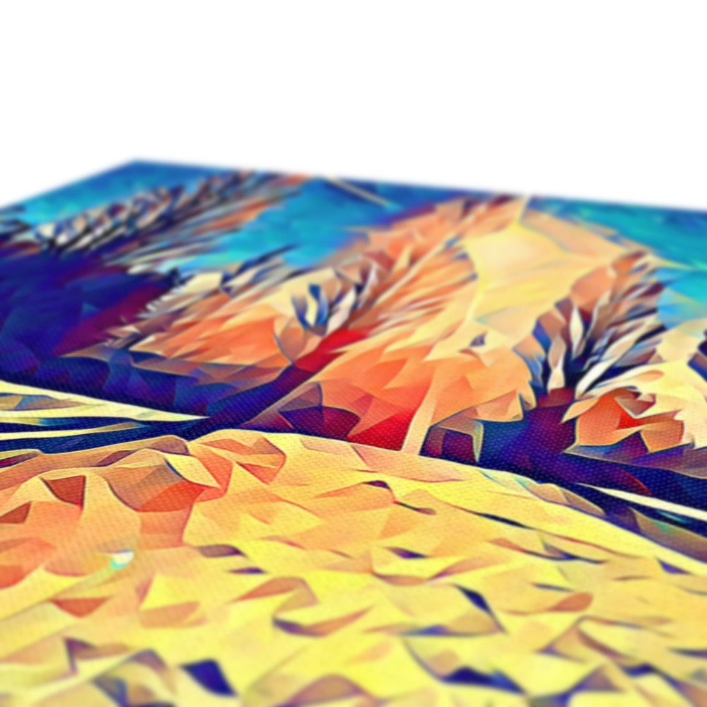 The Poplars - Poly Art Canvas