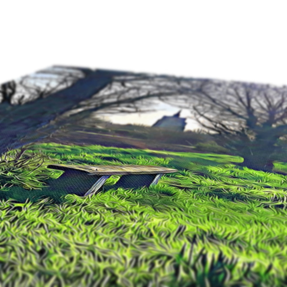 Bench on Gardiners Lane - Illustrated Canvas