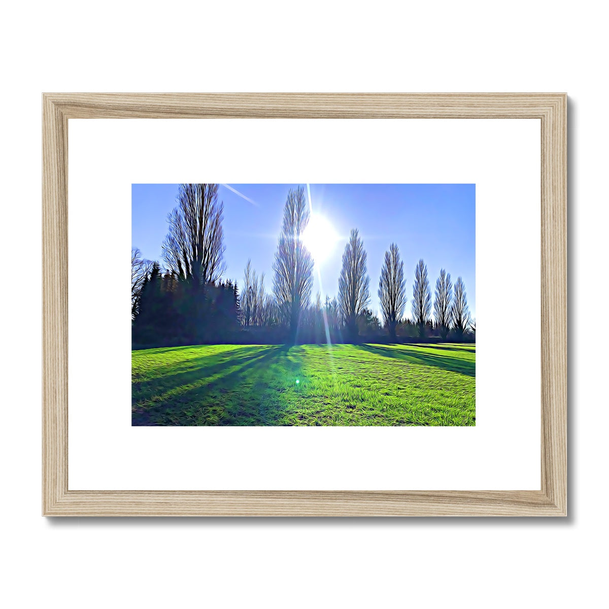 The Poplars - Illustrated Framed & Mounted Print