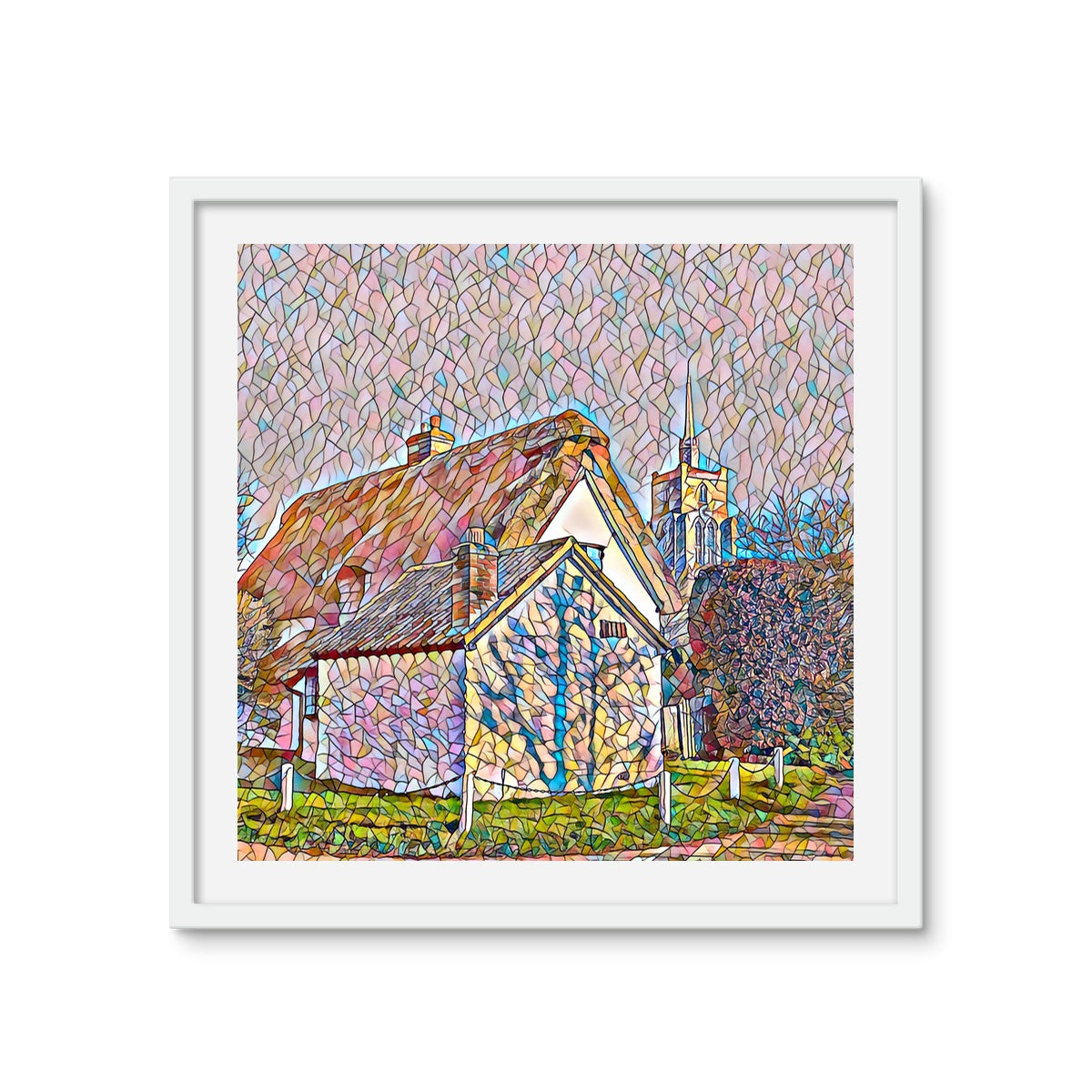 Chain Cottage - Mosaic Framed Photo Tile