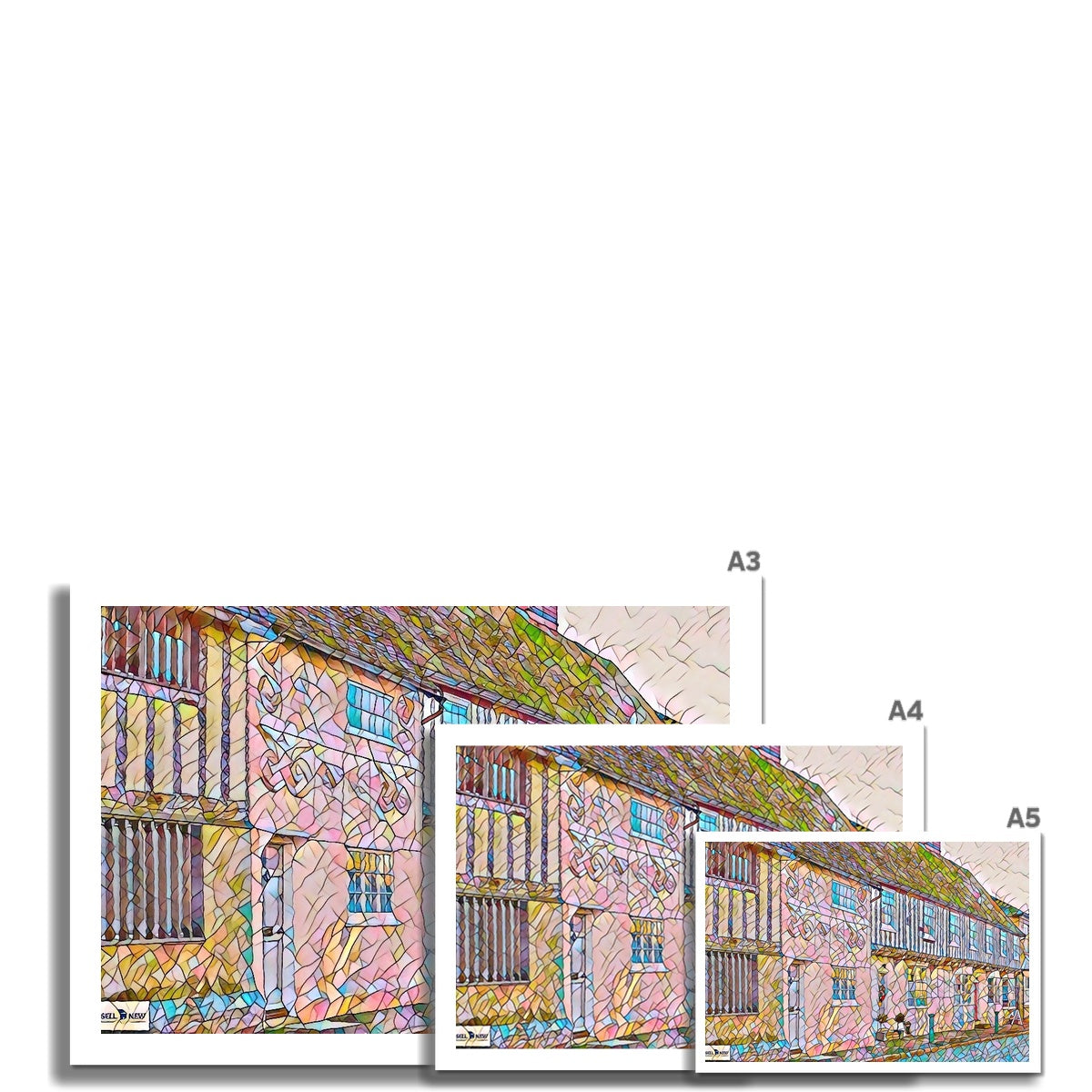 Tudor High Street - Mosaic Fine Art Print