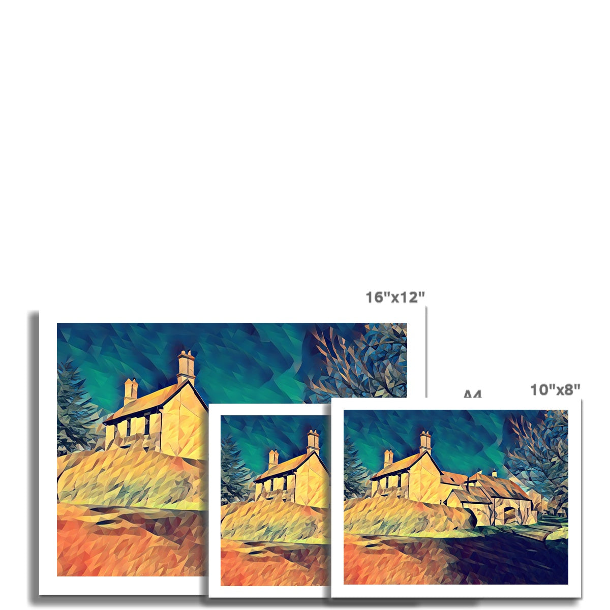 The Grange - Poly Art  Fine Art Print