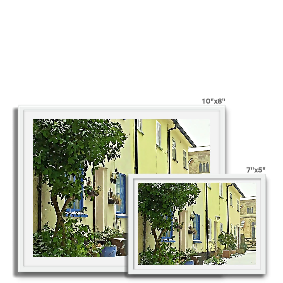 Church Path - Oil Framed Photo Tile
