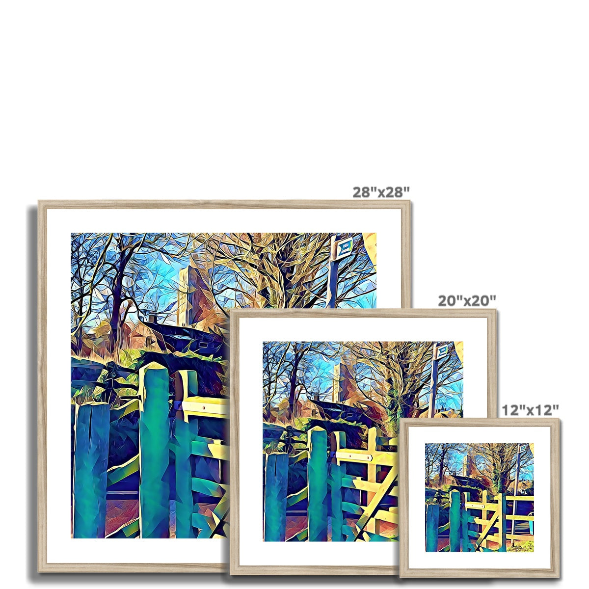 St Mary's from Sticky Lane - Poly Art Framed & Mounted Print