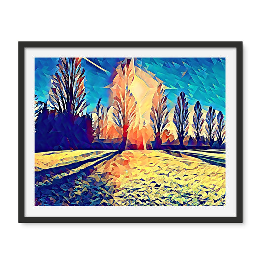 The Poplars - Poly Art Framed Photo Tile