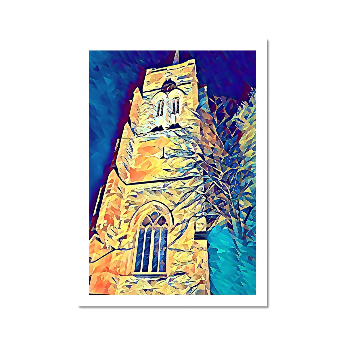 St Mary's Tower North - Poly Art Fine Art Print