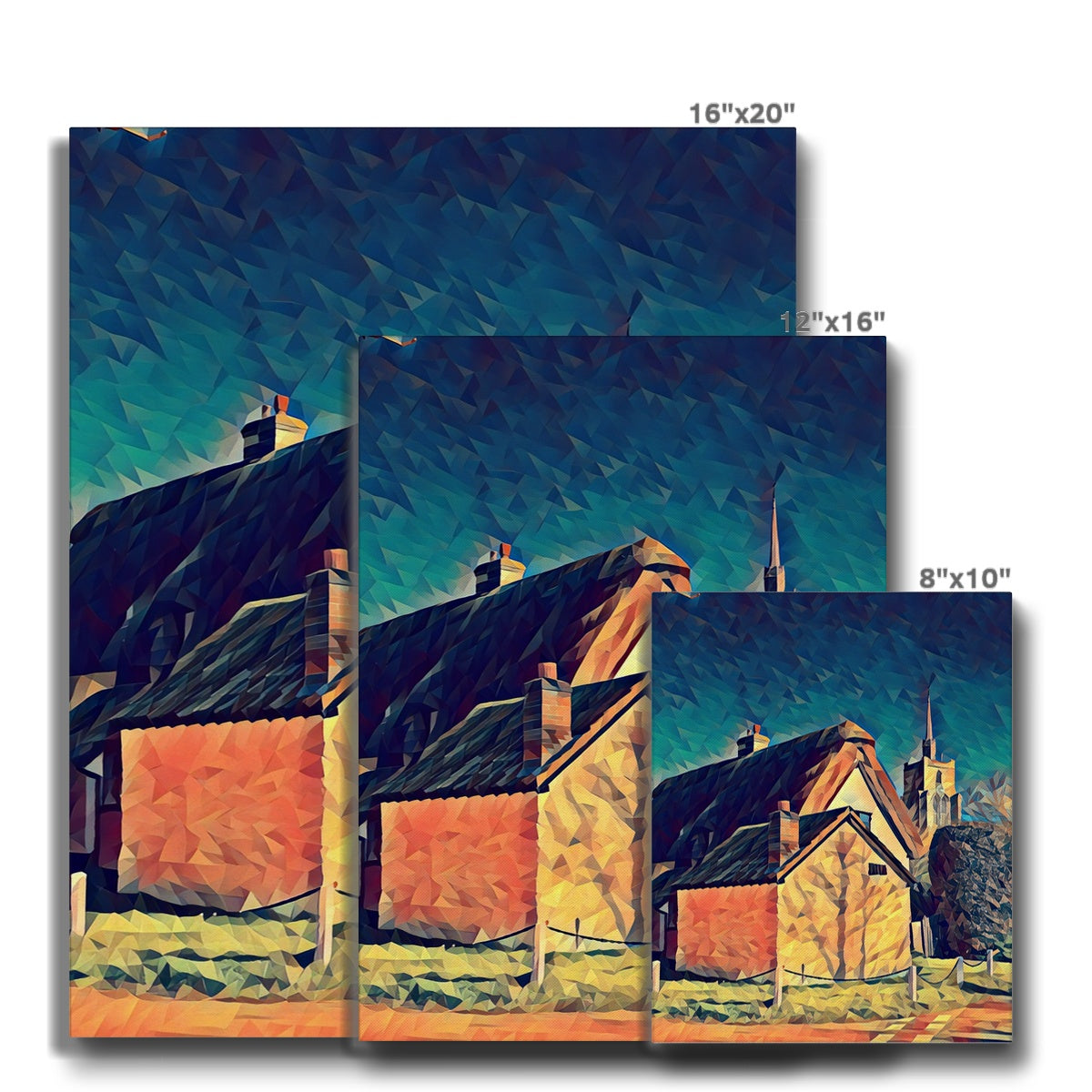 Chain Cottage - Poly Art Canvas