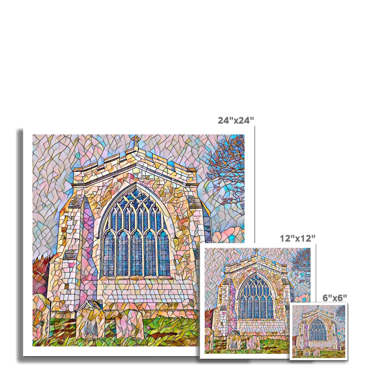 St Mary's East Face - Mosaic Fine Art Print