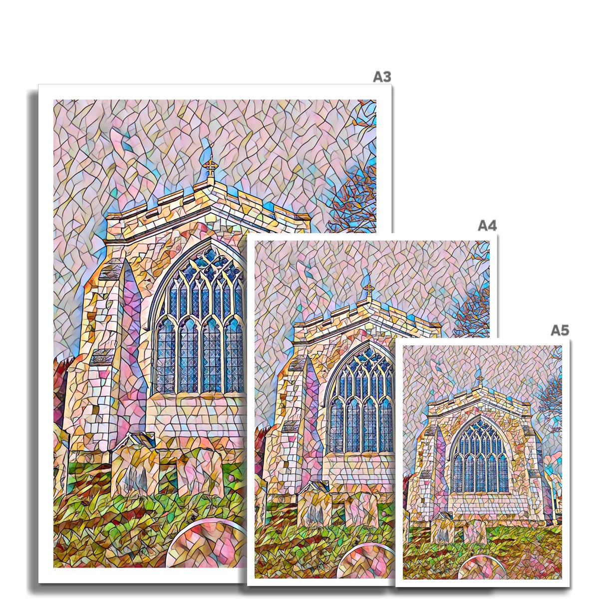 St Mary's East Face - Mosaic Fine Art Print