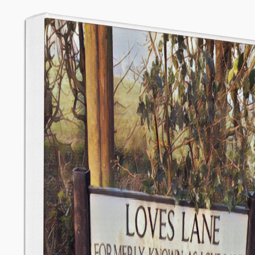 Loves Lane  -  Watercolour Canvas