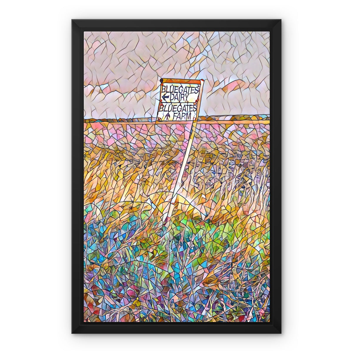 To Bluegates! - Mosaic Framed Canvas