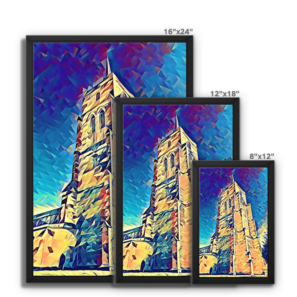 St Mary's Tower - Poly Art Framed Canvas