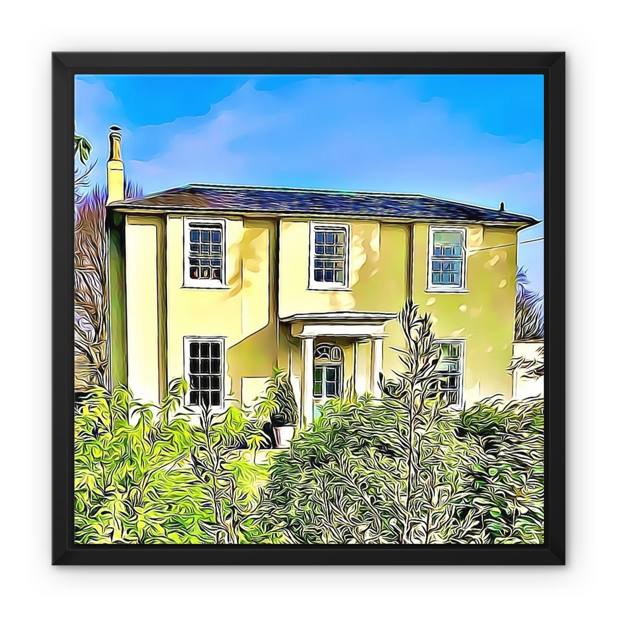 The Old Rectory - Illustrated Framed Canvas