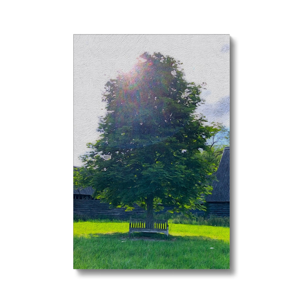 Bench under Horse Chesnut, Commoners Lane - Oil Canvas